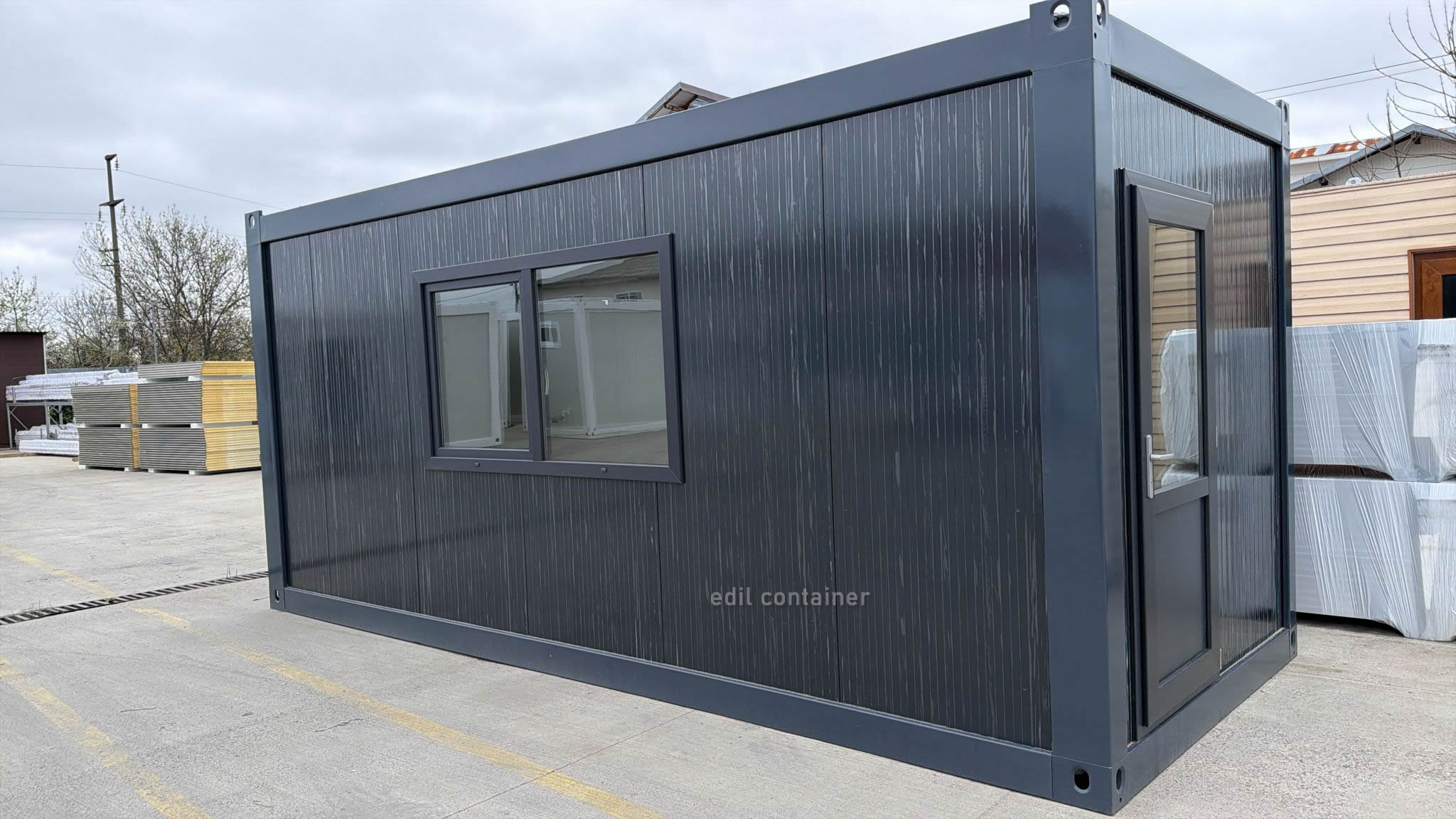 container negru geam pvc culisant-model-pro