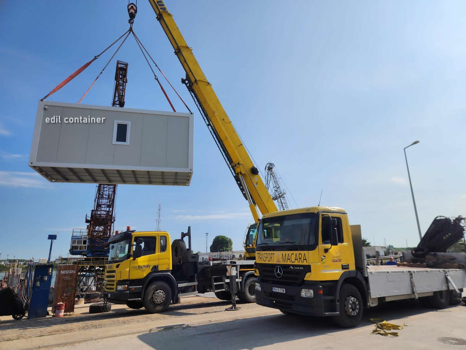 container modular macara camion